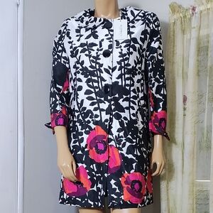 Floral Black‎ and Pink Blazer